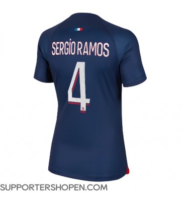 Paris Saint-Germain Sergio Ramos #4 Hemma Matchtröja Dam 2023-24 Kortärmad